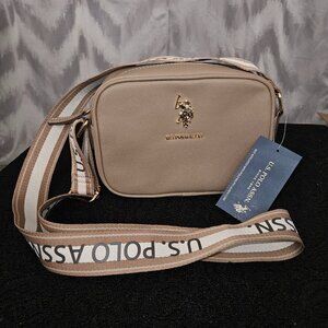 NWT U.S. Polo Assn Light Brown / Tan Crossbody Bag